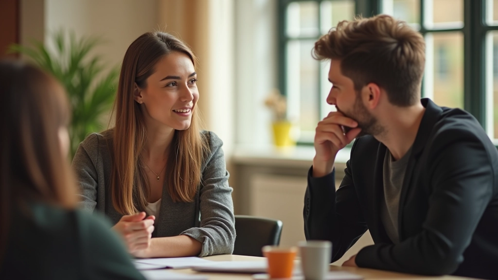 Diverse group of people participating in emotional awareness training session in bright, modern classroom setting